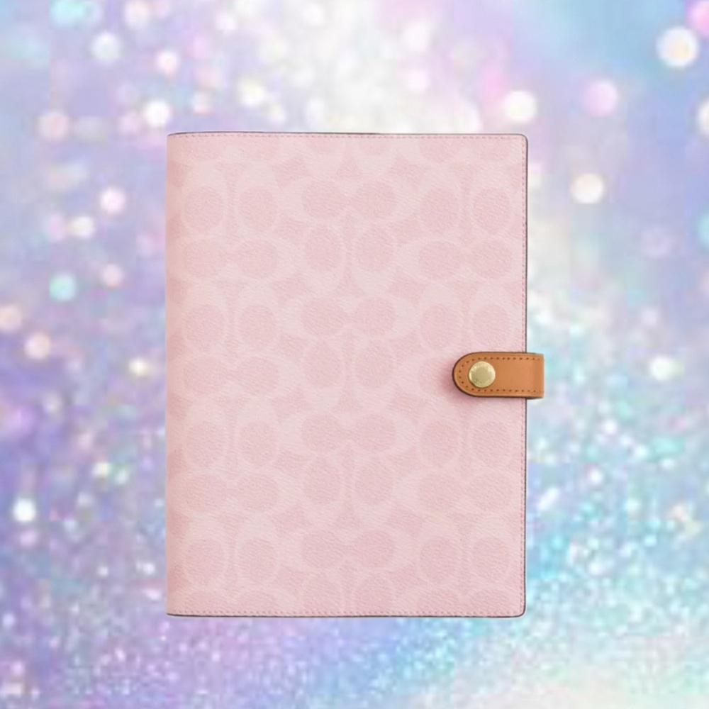 Coach powder pink Signature Canvas Notebook - Picture 2 of 2